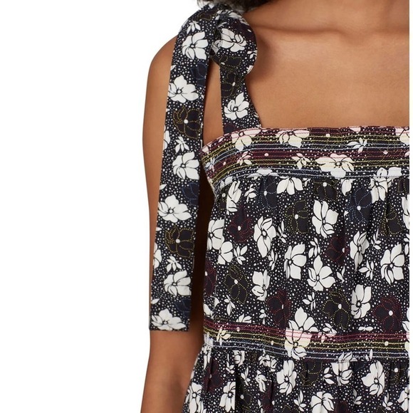 Warm big love rainbow floral square neck boho maxi dress - Picture 7 of 10